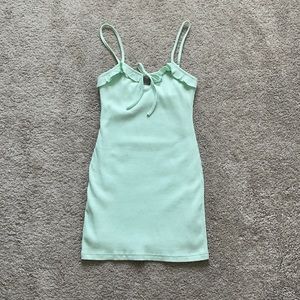 Mint Green Spaghetti Strap Bodycon Mini Dress